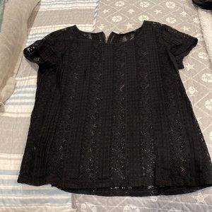 Loft black lace shirt